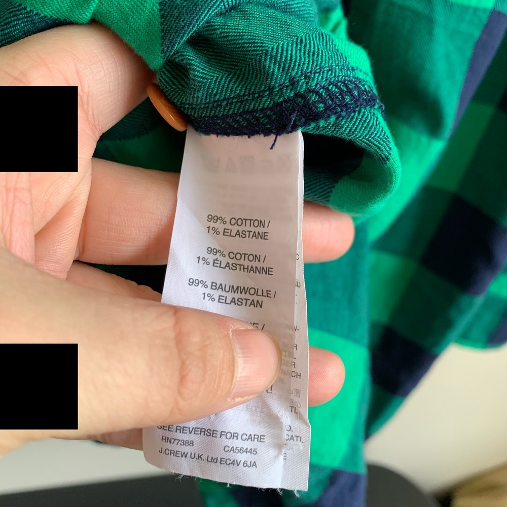 J Crew Shrunken Boy Shirt Buffalo Check Plaid - Picture 5 of 5